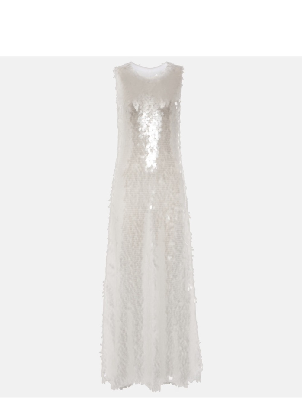 Norma Kamali White Sequin Maxi Dress